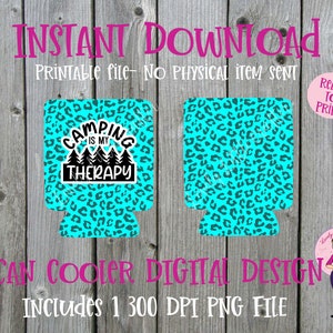 12 oz. Can Cooler template, Sublimation download, Digital download, can cooler png