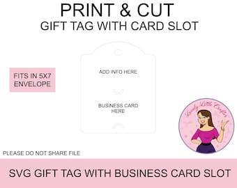Buono regalo SVG, buono regalo con biglietto da visita o slot per buoni regalo