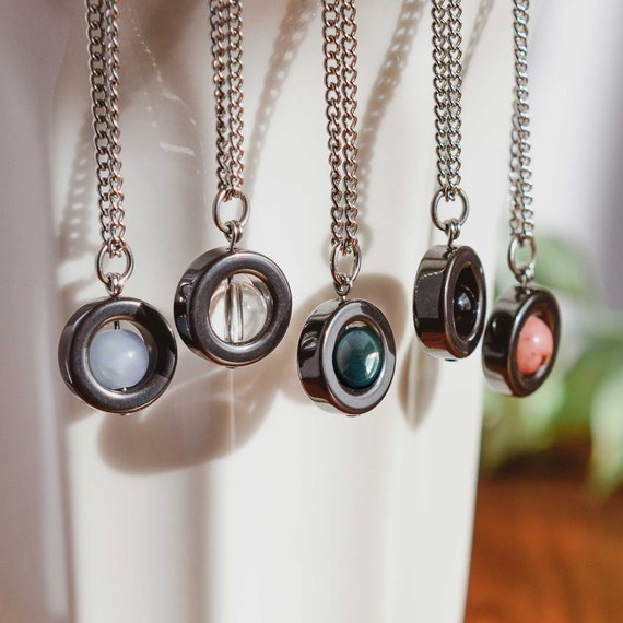 Fidget sales spinner necklace