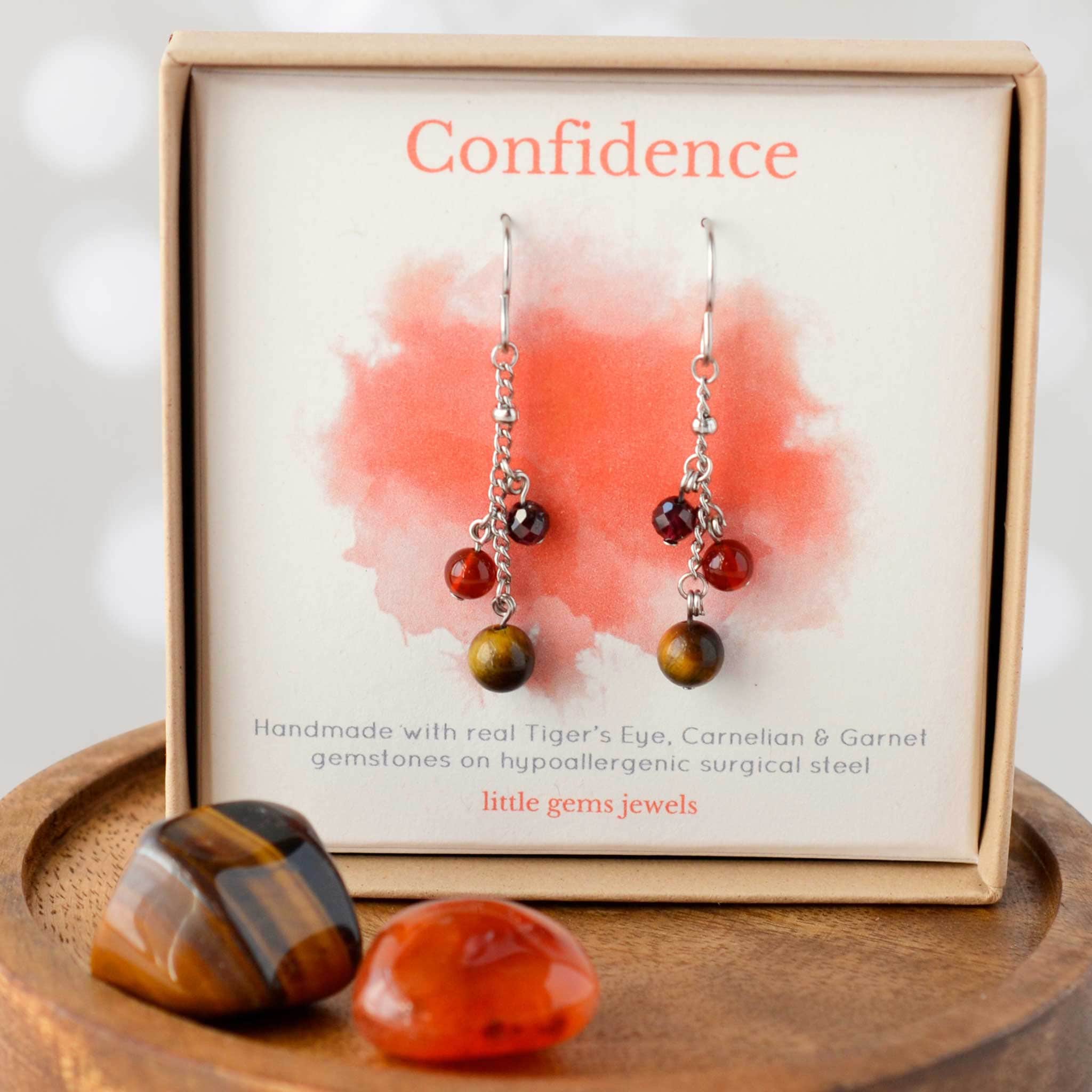 Genuine Red Tiger Eye Gem Chip Bracelet Sterling Silver Handmade Genuine Red Tiger Eye Gem Chip Bracelet Sterling Silver Handmade