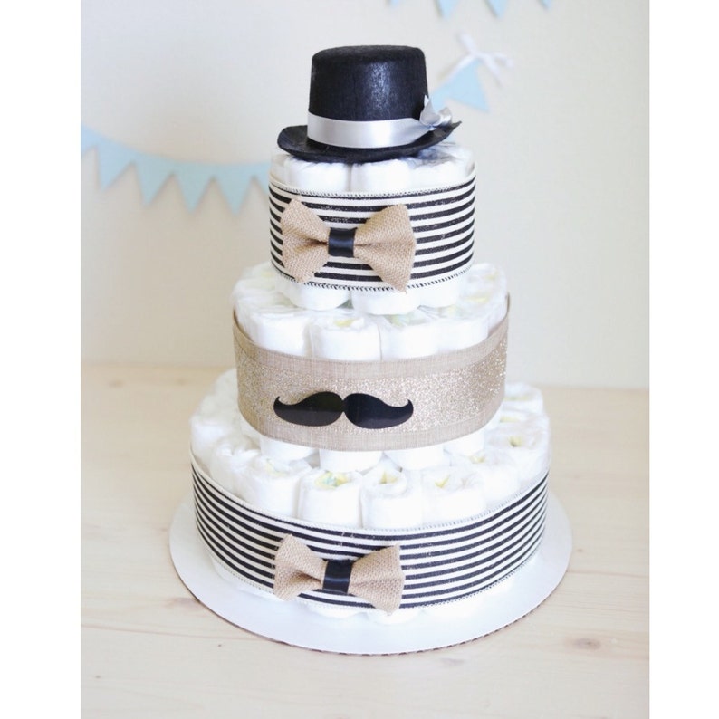 little man diaper cake