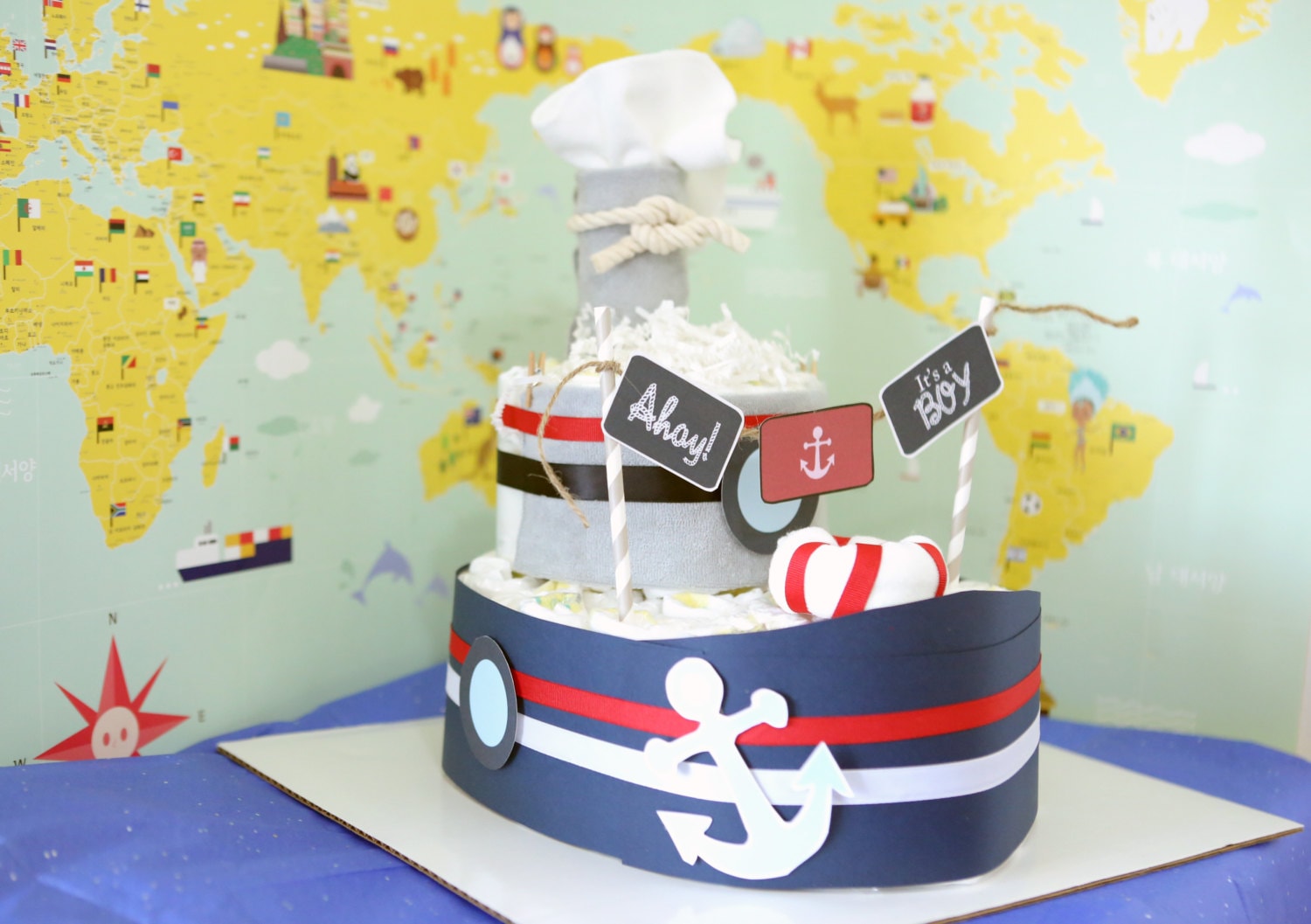 Nautical baby best sale shower cake ideas