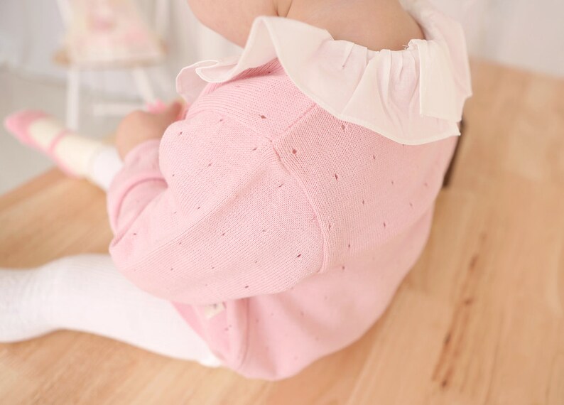 Ruffle Round Collar Shirts Blouse for Baby Girl / Cotton Etsy