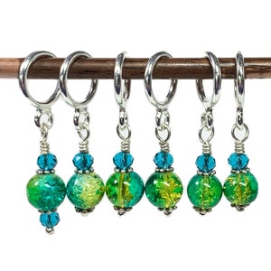 Knitting Stitch Markers, Set of Tropic Stitch Markers, Beach Theme,Snag Free Stitch Markers, Stitch Markers for Knitting, Glass Bead Markers