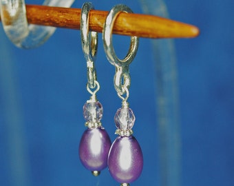 Lavender Pearl Bead Knitting Stitch Marker Set, Serendipity Stitch Markers for knitting and crochet