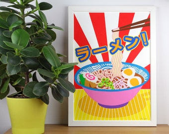 Ramen Screen Print | Japanese Inspired Poster | A3 | Hand-printed
