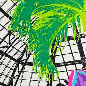 Tropical Glasshouse Screen Print A3 Hand-printed image 7