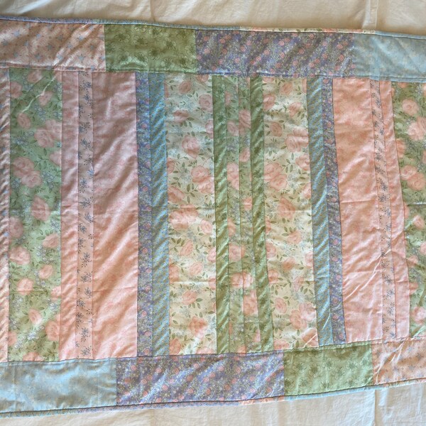 Striped Baby Quilt Etsy