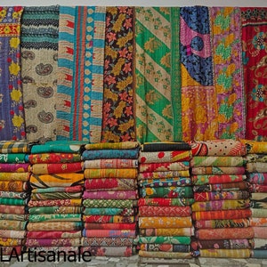 Wholesale Lot Of Indian Vintage Kantha Quilt Handmade Throw Reversible Blanket Bedspread Cotton Fabric BOHEMIAN quilt