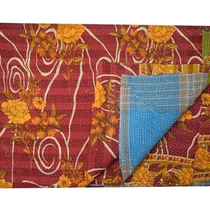 Beste Etsy Een exclusieve collectie handgemaakte Indiase vintage kantha-quilts, unieke fairtrade vintage kantha-quilt, kantha-deken