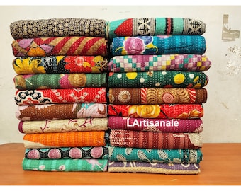 Partia hurtowa: Ręcznie robiona narzuta na łóżko w stylu boho w stylu vintage z motywem Kantha