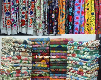 インドのヴィンテージカンタキルトハンドメイドスローリバーシブル