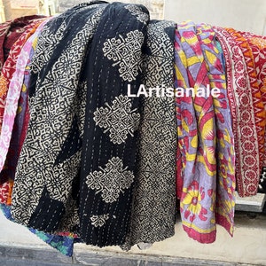 Wholesale Lot Of Indian Vintage Kantha Quilt Handmade Throw Reversible Blanket