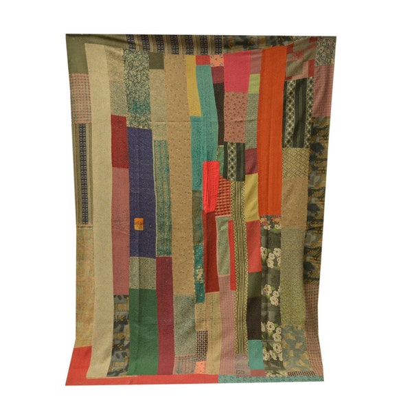 Exclusiva mejor calidad hecha a mano algodón Vintage Kantha edredón, boho Kantha edredón