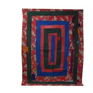 Vintage Kantha Quilt, Indian Sari Quilt Kantha Throw Blanket, Antique Kantha Twin Bedspread Bedding, Boho Kantha Quilts