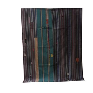 Vintage Kantha Quilt: Handcrafted Recycled Textile Bohemian Blanket