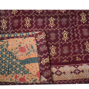 Beste Etsy Een exclusieve collectie handgemaakte Indiase vintage kantha-quilts, unieke fairtrade vintage kantha-quilt, kantha-deken