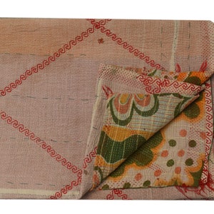 Boho vintage kantha-quilt, Indiase vintage kantha-quilt, vintage handgemaakte quilt kantha-worp, Indiase quilt, unieke deken
