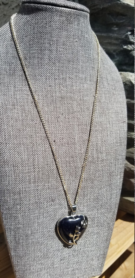 Blue Goldstone Pendant Necklace with 18 Sterling Silver Chain