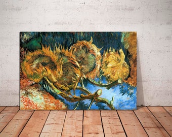 Van Gogh's Four Withered Sunflowers: Classic Canvas Art Print