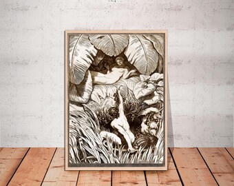 Max Svabinsky "Abduction" Canvas Print: Erotic Nymph Fairy Art