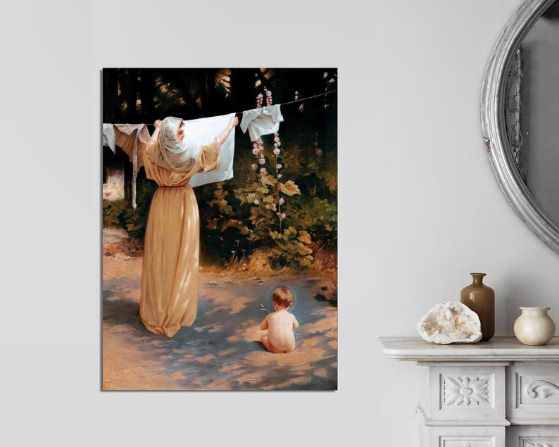 Mary and Jesus Canvas Art: Polish Madonna Religious Painting image 10
