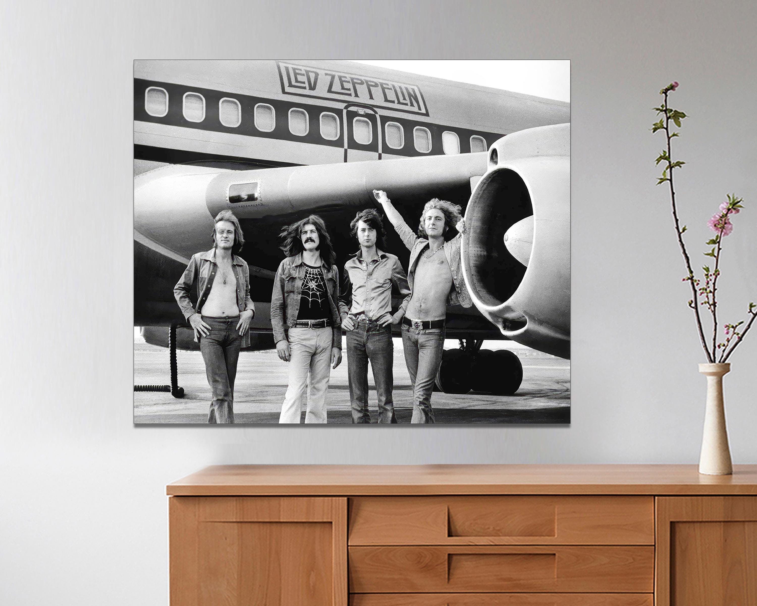 Led Zeppelin Airplane Canvas Print: Classic Rock Band, Ready to