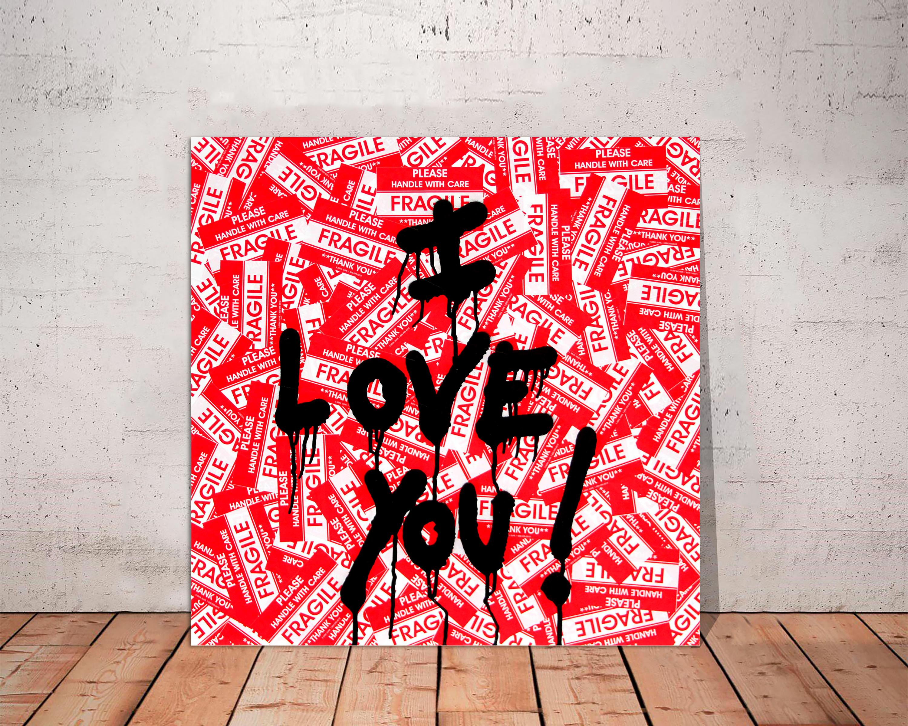 Mr. Brainwash 'I Love You' Pop Art Graffiti Canvas Print - Etsy