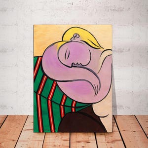 Woman with Yellow Hair by Pablo Picasso, Classic Abstract Wall Art, Picasso Large Print, Modern Art, Picasso Wall Art, CANVAS Ready to Hang.