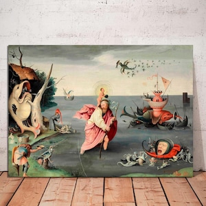 Hieronymus Bosch Canvas Art Print, sinful world, Art Print on Canvas, Religious Canvas Print For Home office Gift Decor CANVAS Ready to Hang