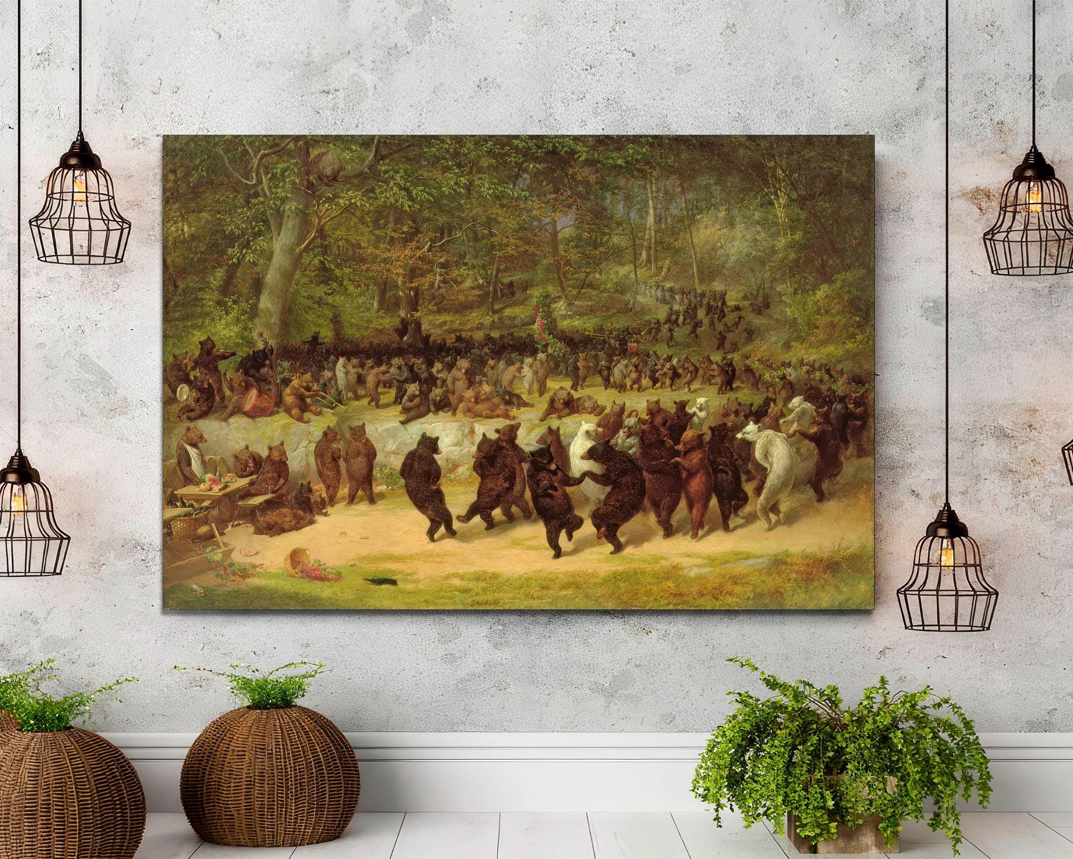 Dancing Bears（ウィリアム ホルブルック ベアード）熊 ポスター Dancing Bears by William Holbrook Beard Print Poster - Etsy