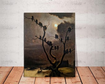 Franz Sedlacek: Ghosts on a Tree - Gothic Horror Canvas Art Print