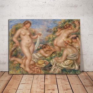 Bathers Painting by Pierre-Auguste Renoir, Art Reproduction, French Impressionist Wall Art, Vintage Canvas Wall Art on CANVAS Ready to Hang.