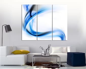 3 Panel canvas, Split Abstract canvas Print. 1.5" deep frames. Digital abstract picture for home / office wall decor & interior design.