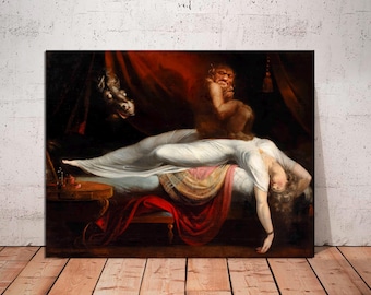 Henry Fuseli The Nightmare Canvas Print: Gothic Victorian Wall Art