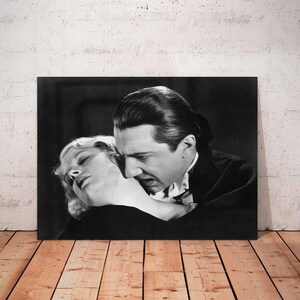 Dracula Wall Art Canvas Bela Lugosi Vampire Poster, Universal Horror Monsters, Classic Hollywood Dracula Horror Canvas Art Ready to Hang