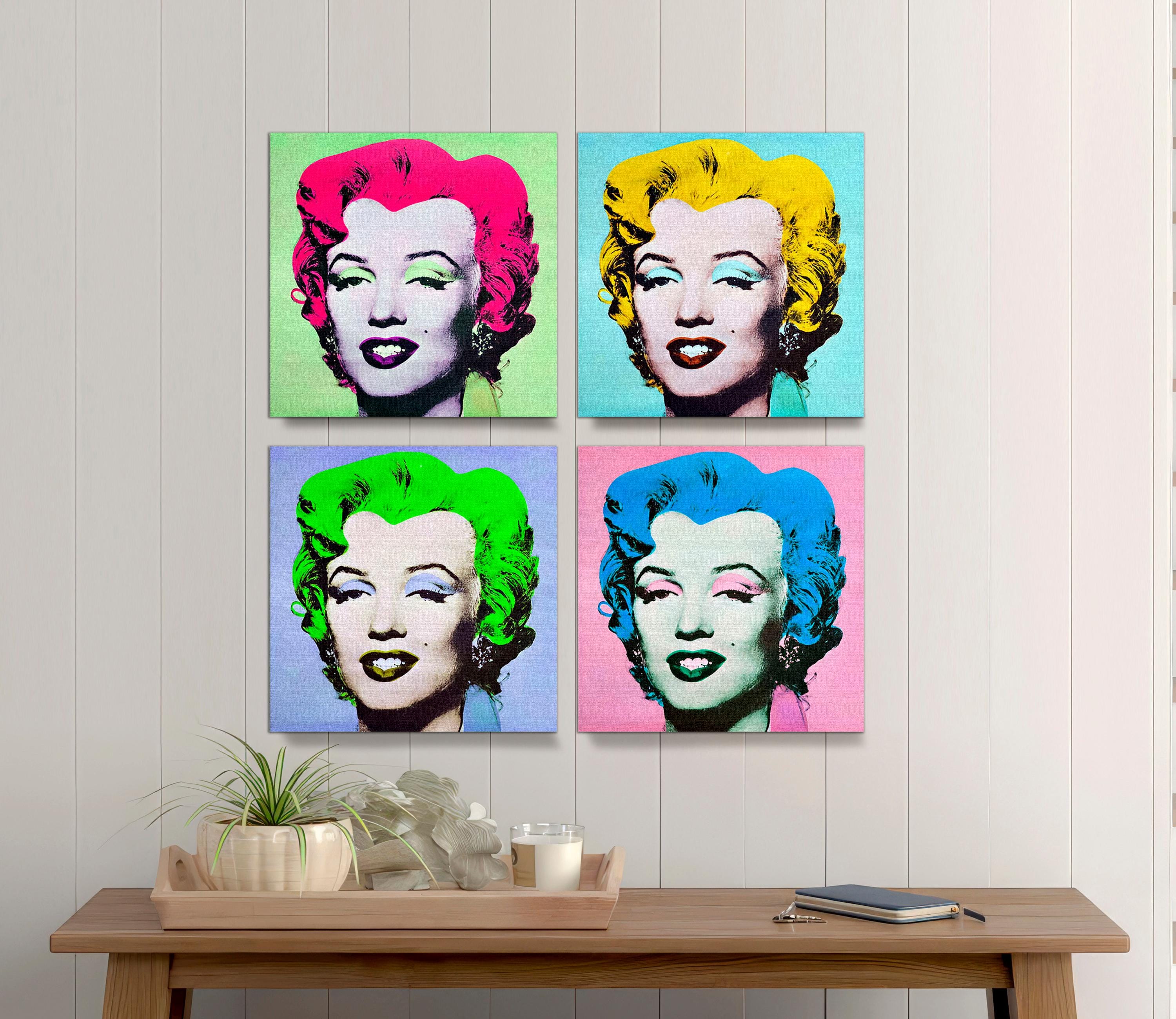 Marilyn Monroe Pop Art Canvas Print Set: Hollywood Glam Wall Decor - Etsy