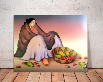 R.C. Gorman Navajo Woman Canvas Art Print, Ready to Hang