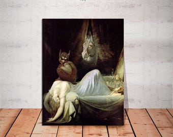 The Nightmare by Henry Fuseli: Gothic Dark Academia Canvas Art