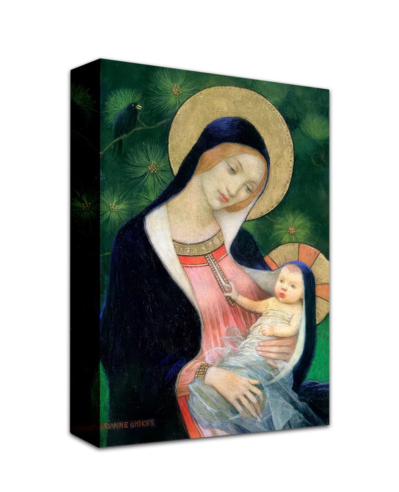 Religious Art, Marianne Stokes, Madonna of the Fir Tree Art, Religious