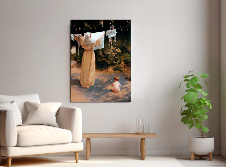 Mary and Jesus Canvas Art: Polish Madonna Religious Painting image 9