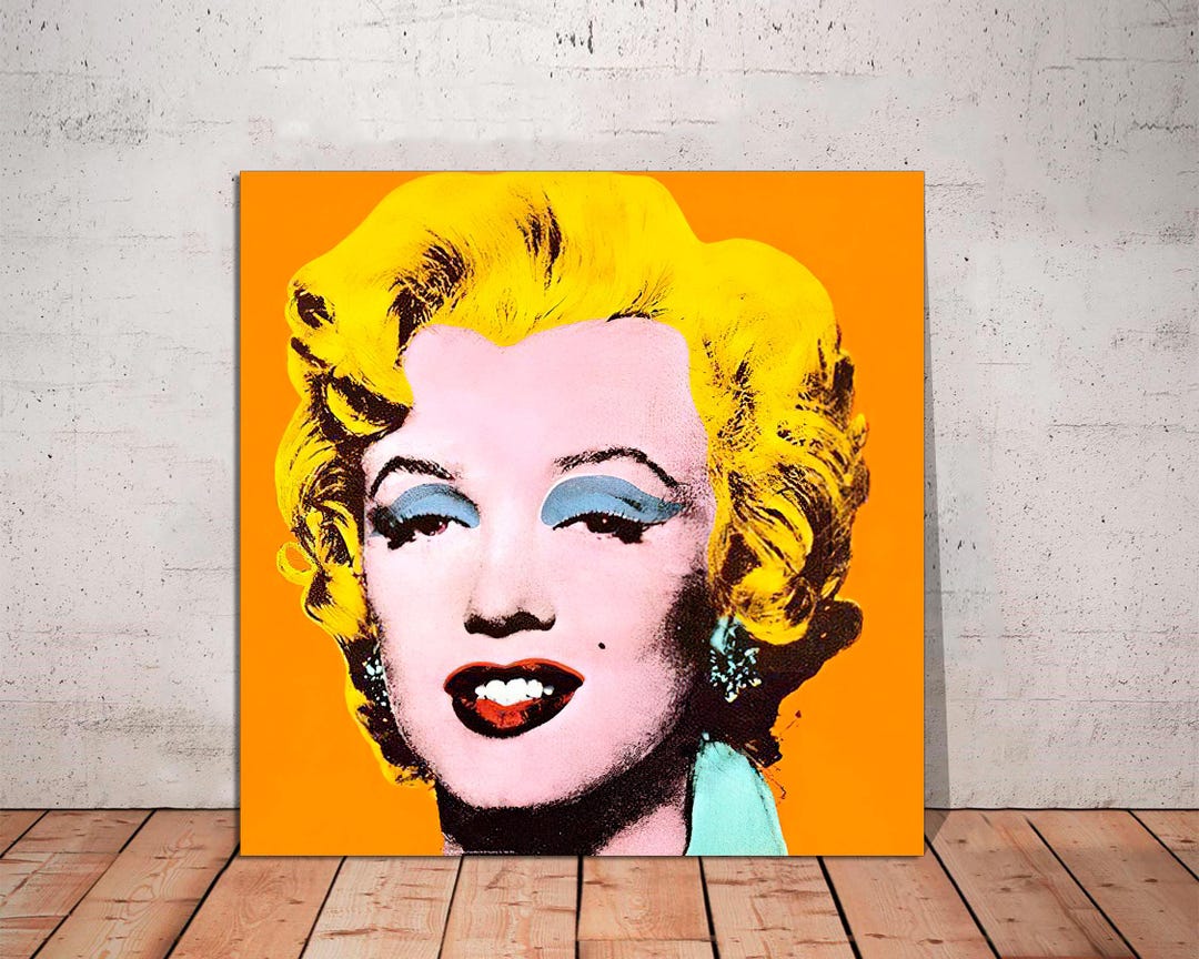 Marilyn Monroe Pop Art Canvas Wall Art, Andy Warhol Retro Celebrity ...
