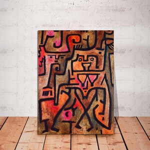 Paul Klee - Brujas del bosque, impresiones artísticas de Paul Klee, arte de pared de Paul Klee, impresiones de Klee, arte de pared abstracto, arte de pared de cocina LIENZO listo para colgar.