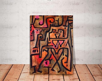 Paul Klee 'Forest Witches' Canvas Print - Abstract Kitchen Wall Art