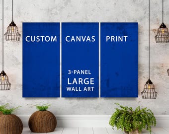 Personalized Photo Canvas Triptych: 3-Panel Custom Wall Art