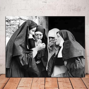 Framed Smoking Nuns