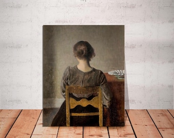 Vilhelm Hammershoi Canvas Print: Danish Painter, Classical Woman Portrait