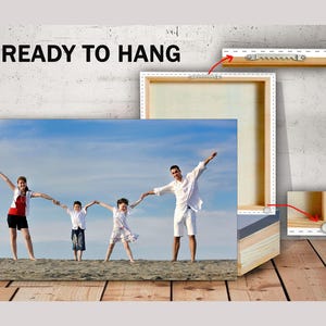 Custom Photo Canvas Print, Gallery Wrapped, Personalized Gift image 3