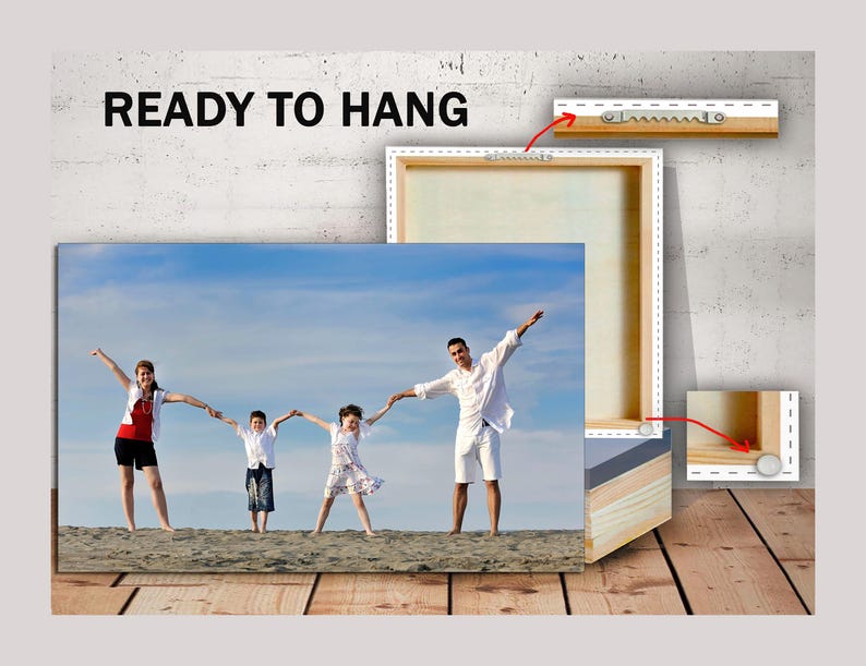 Custom Photo Canvas Print, Gallery Wrapped, Personalized Gift image 3