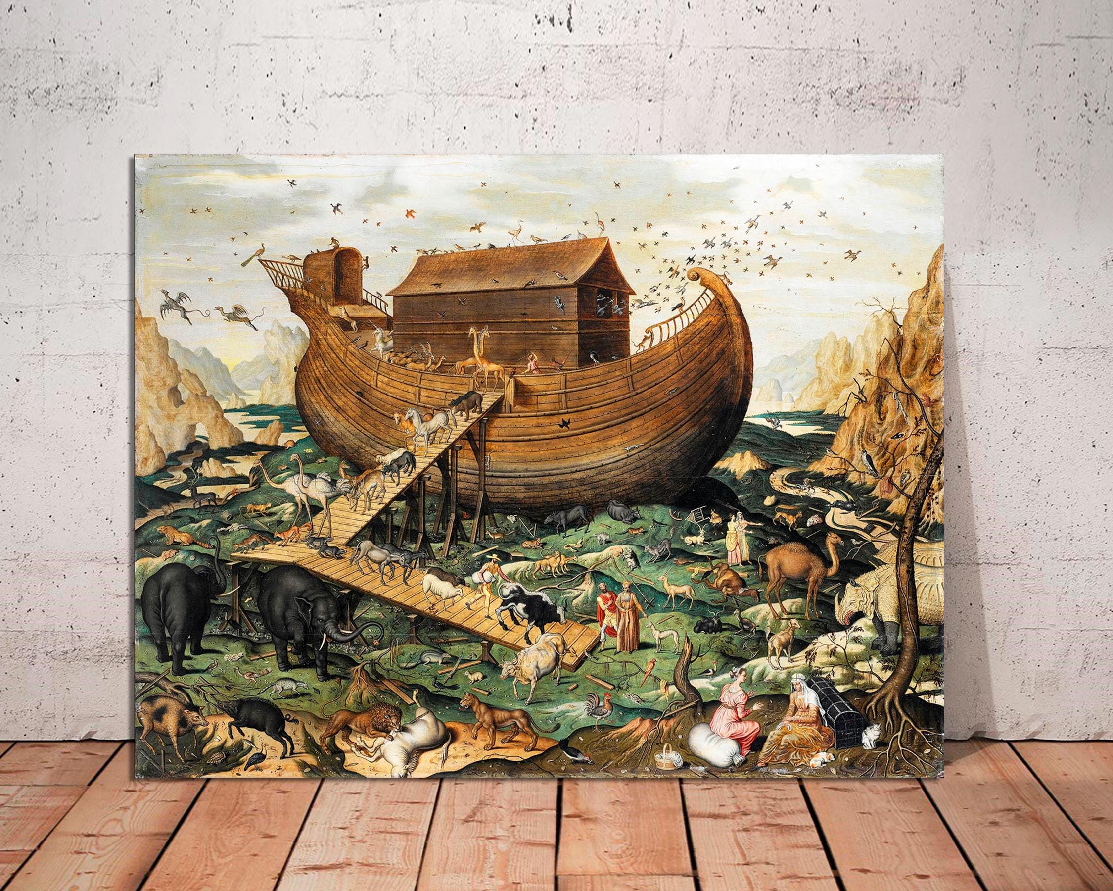 Noah's Ark Canvas Print: Vintage Christian Nursery Decor - Etsy